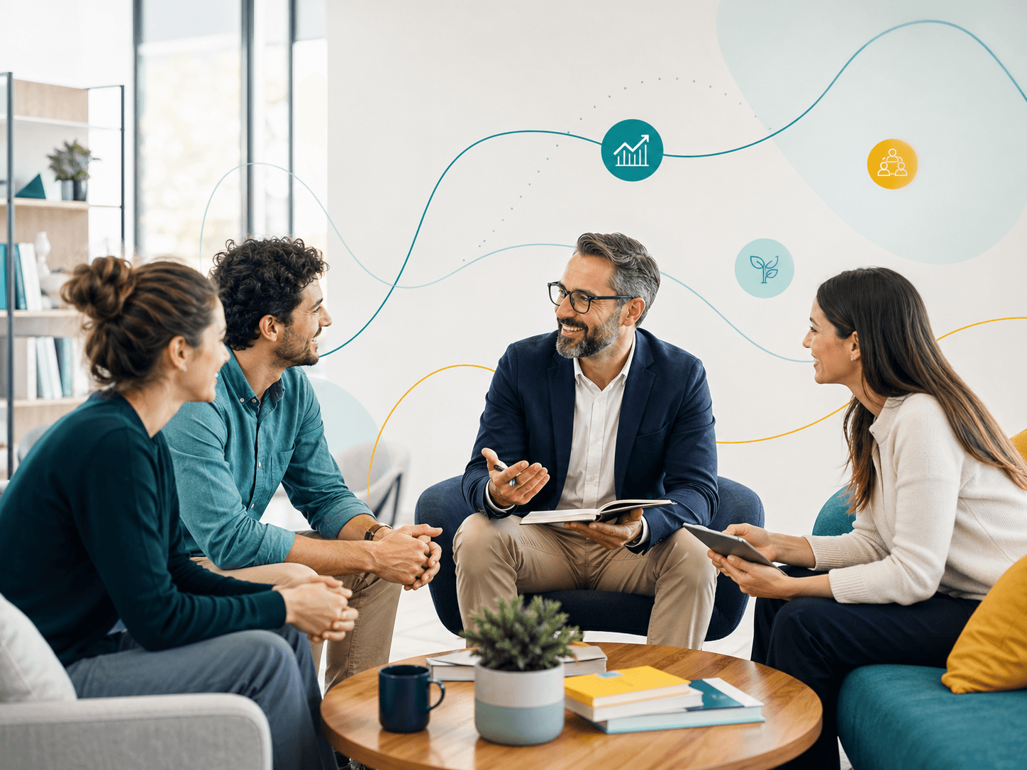 Professionisti in un percorso di mentoring guidato da MentorAbilia